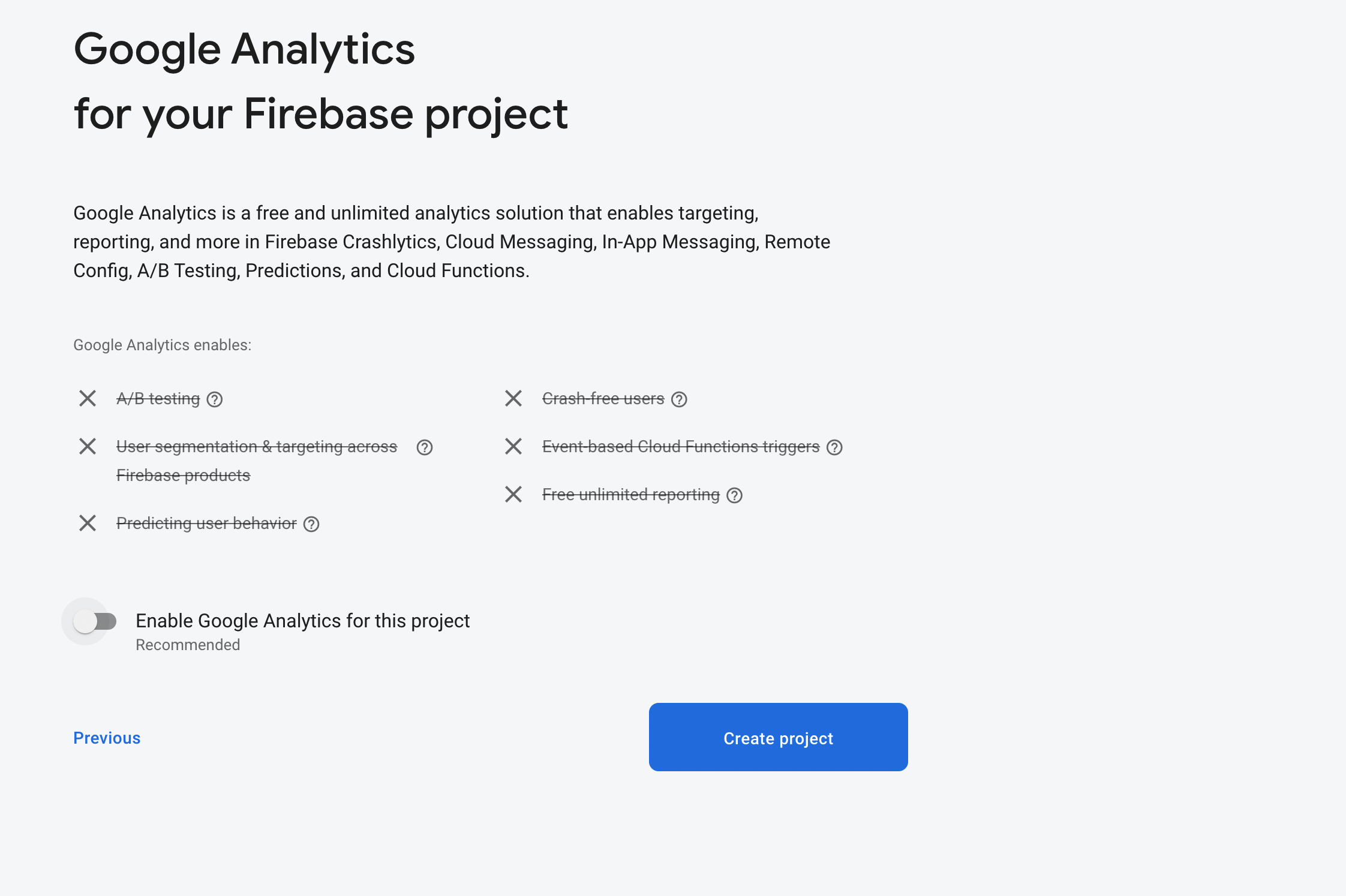 3 Deshabilitar google Analytics